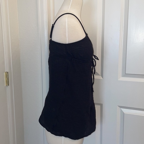 XHILARATION cotton black v-neck baby doll shirt in Women’s size medium - Picture 6 of 8